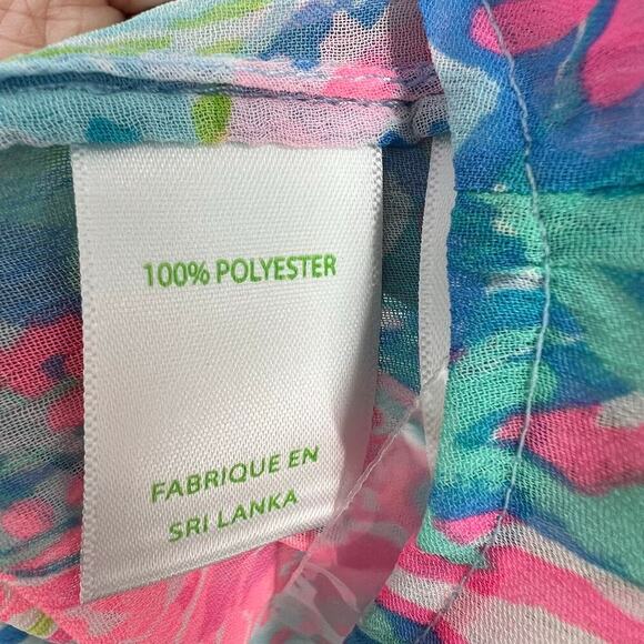 NEW Lilly Pulitzer Fished My Wish Natalie Maxi Coverup Dress colorful Size large - Picture 10 of 11